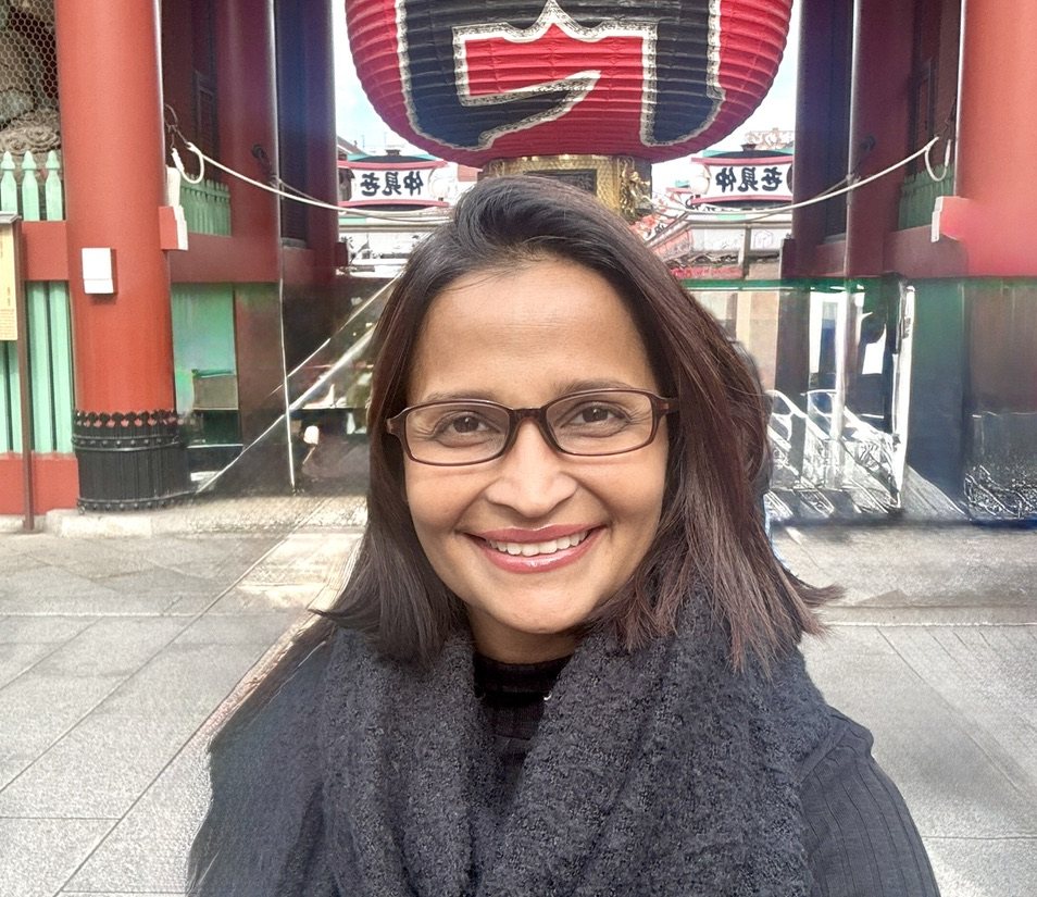 Tina Nayak travelling in Japan, a holiday where no routine held